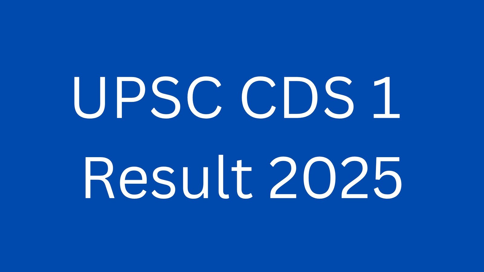 UPSC CDS